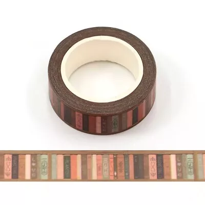$5.50 • Buy Washi Tape Books Library Shelf Reading 15mm X 10m