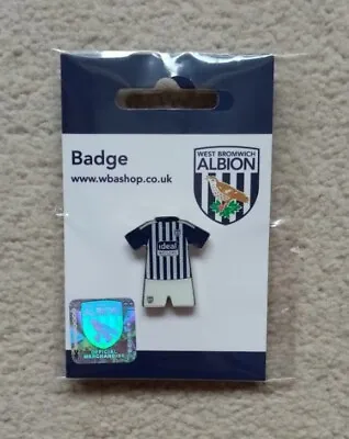 Official West Bromwich Albion WBA Home Kit Pin Badge • £4.99