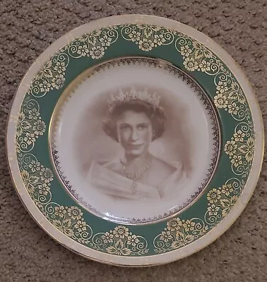 Vintage Crown Ducal Porcelain Plate Queen Elizabeth II England 1953 Coronation • $11.95