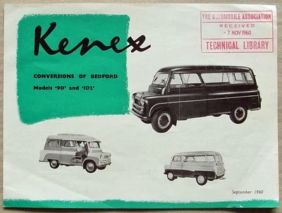 £13.99 • Buy BEDFORD 90 & 102 KENEX CONVERSIONS Price List Sept 1960 #B800/860