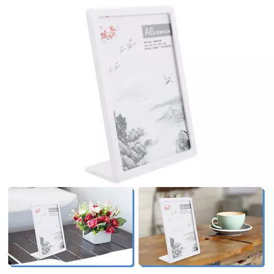  A4 Menu Display Board Table Top Stand Show Rack Label Holder • £9.28