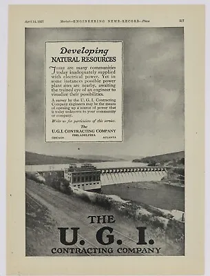 1927 U.G.I. Contracting Co. Ad: Developing Natural Resources - Philadelphia PA • $17.76