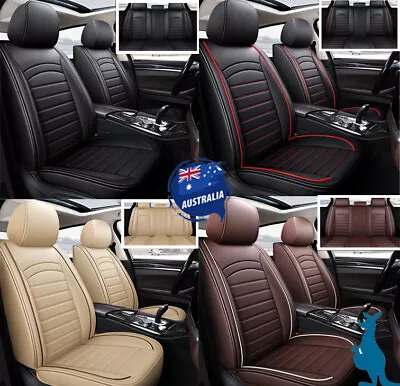 PU Leather Car Seat Cover 2pcs Front Rear For Volkswagen Amarok Transporter Part • $104