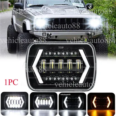 Fit Jeep Cherokee XJ 1984-2001 Newest 5x7  7x6 LED Headlight With DRL Hi/Lo Beam • $29.49