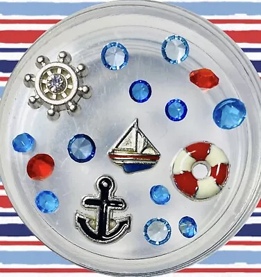 SAILING THE SEA  Set Of Floating Charms & Rhinestones For Memory Lockets • $4.75