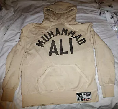 Roots Of Fight Muhammad Ali Men's Ivory Hoodie Men's Size XL Pull Over W/Pockets • $98.95
