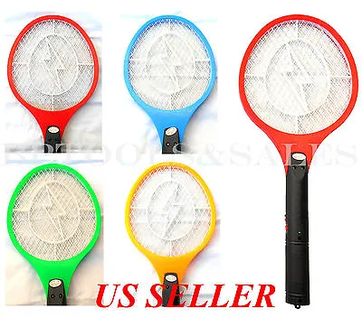 Cordless Rechargeable Bug Zapper Mosquito Insect Electric Fly Swatter Racket Bat • $11.99