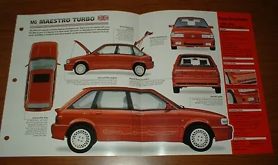 ★★1990 Mg Maestro Turbo Spec Sheet Brochure Poster Print Photo Info 90 88 89 91★ • $8.99