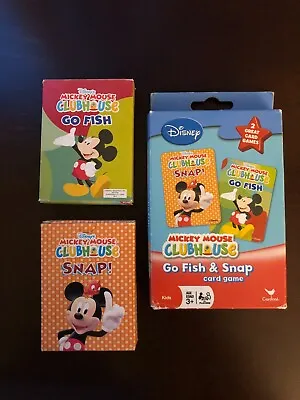 Vintage Disney's Mickey Mouse Clubhouse Card Games SNAP And GO FISH • $10
