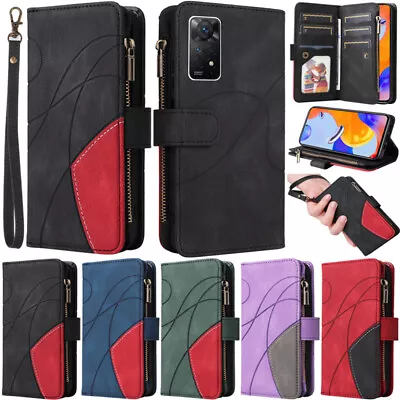 Zipper Wallet Leather Flip Cover Case For Xiaomi 13T Redmi 13C A3 Note 11S 12 13 • $27.49