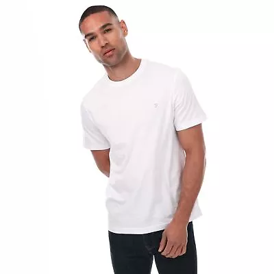 Men's Farah Eddie Crew T-Shirt In White • £17.99