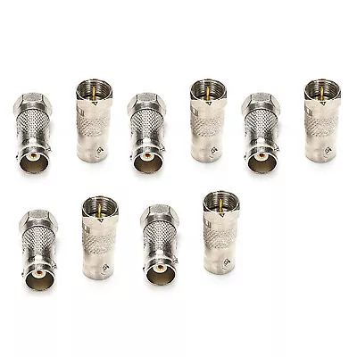 10 Pcs BNC Female To F Type Male Adapter Durable Repalcement Parts Accessories • $7.82