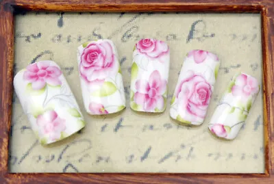 £1.74 • Buy Rose Flowers Water Transfers Nail Art Stickers Decals Tips Decoration