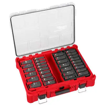 Milwaukee 49-66-6806 SHOCKWAVE 1/2” Impact Duty Socket PACKOUT Set - 31 PC • $159