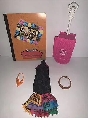 Monster High Doll Skelita Calaveras Accessories Lot Necklace Belt Diary Outfit • $47