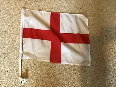 ENGLAND CAR FLAGS 10 Per Pack  CLIPS ON TO DOOR WINDOWS • £6.99