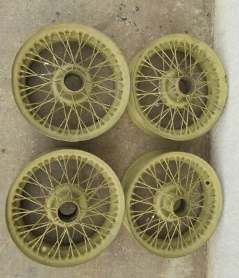 4 Vintage MG MGB 48 Spoke Rim Wheels Set Rat Rod  • $391.20