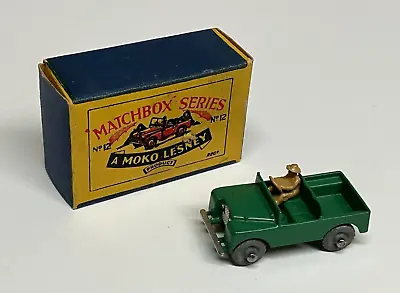 Vintage 1955 MATCHBOX 12A LAND ROVER (1st Ver) In Original Series B Box ~ MINTY! • $195