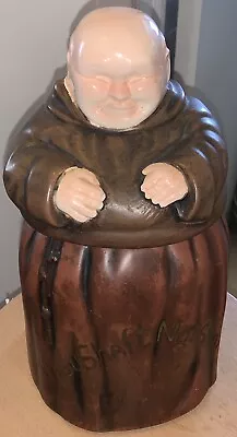 Vintage Friar/Monk Cookie Jar  Thou Shalt Not Steal  Ceramic • $46.95