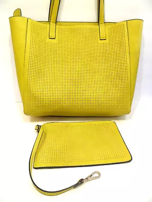 2pc ESPE Large Vegan Leather Satchel Shoulder Bag  With Matching Wristlet NEW • $54