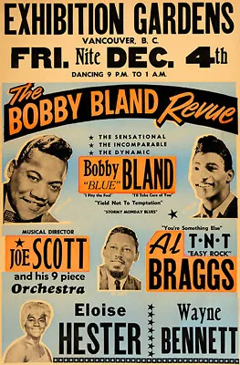The Bobby Bland Revue - 1964 - Vancouver BC - Concert Poster • $9.99