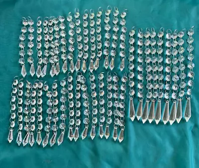 $19.99 • Buy Lot Of 40 Chandelier K9 Crystal Prisms & Octogan Strands