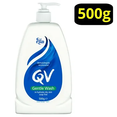 QV Gentle Wash 500g Pump Rehydrates Dry Sensitive Skin Soap Free Ego 500mL • $30.54