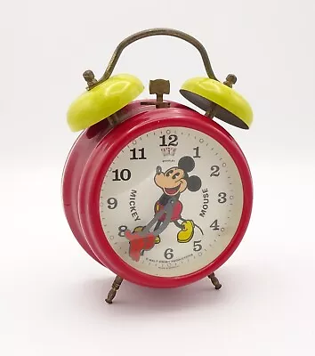 Vintage Bradley Germany Walt Disney Mickey Mouse Alarm Clock • £24.95