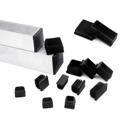 Square Rectangle Tubing Plastic End Cap Plug Pipe Tube Chair Insert Glide Covers • $7.69