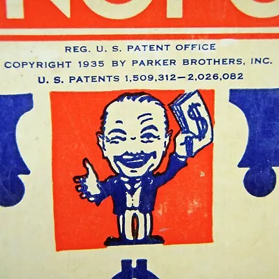 Vintage 1933 Copyright Charles Darrow 2-Patent Number 1935 Monopoly Set • $374