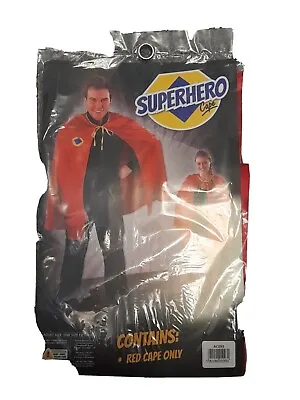 Mens Ladies Super Hero Red Cape Halloween Fancy Dress Costume • £7.66