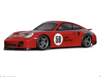 HPI PORSCHE 911 TURBO BODY (WB140mm) Micro RS4 CLEAR 1/18 RARE 7604-1 • $39.16