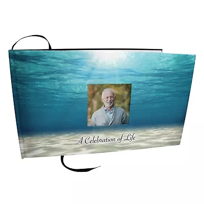 Ocean Tranquility Funeral Guest Book Memorial Guest Book • $39.95