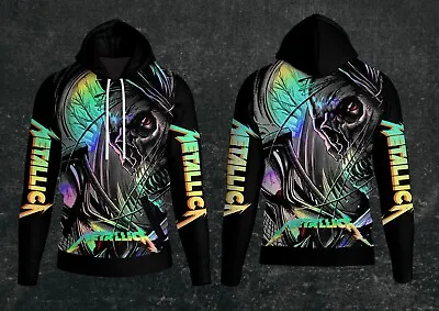 Metallica Mad Skull Hoodie Full Print Sublimation Light Weight Pullover All Over • $25.99