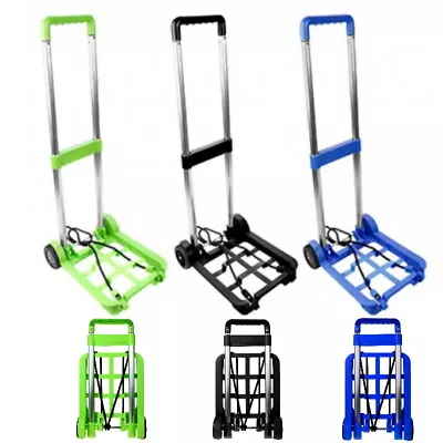 Portable Folding Collapsible Luggage Suitcase Carrier Trolley Sack Truck Wheels • £13.95