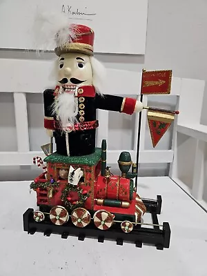 Bombay Company Vintage Candy Cane Express Nutcracker 14  **READ** • $30