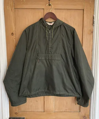 Vintage McGREGOR Jacket 70s Anorak Kangaroo Pocket Khaki Green M DuPont Nylon • £60