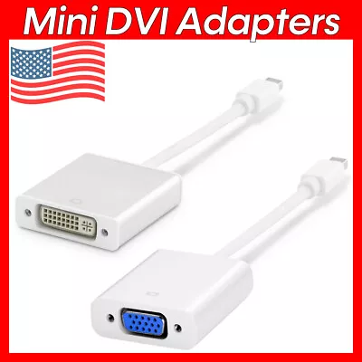 6  Mini DVI To DVI VGA Adapter Cable Converter Video Adapter For MacBook IMac • $11.99