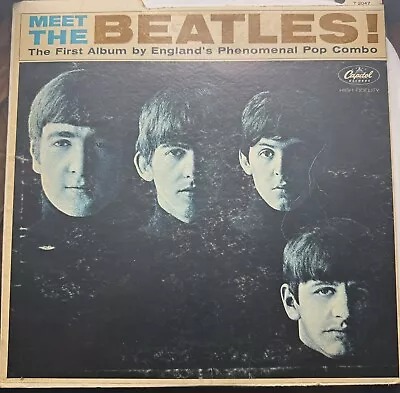 Vintage Vinyl Record Album - The Beatles - Meet The Beatles 1964 T-2074 US MONO • $30