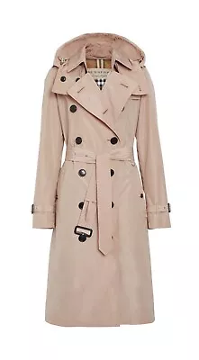 Burberry Light Weight Detachable Hood Taffeta Trench Coat BNWT Size 10 • $1250