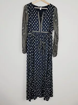 TIGERLILY Womens Size 10 Or US 6 Patterned Long Sleeve Maxi Dress • $120