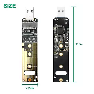 Aluminum M.2 NVME SSD To USB 3.1 Adapter For PCIe NVMe Based M Key B+M Key SSD M • $26.48