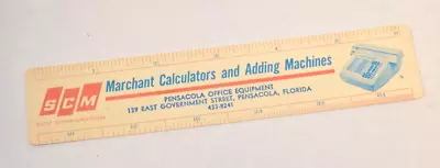 1963 SCM Corp/MARCHANT Calculators & Adding Machine Advertising Ruler NY NY. • $13.65