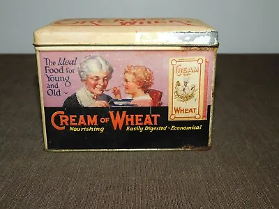 Vintage Kitchen 12 1/2  High  Repro Tin  Can *empty* Cream Of Wheat • $34.99