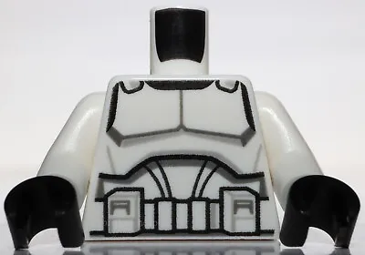 Lego Torso Armor Clone Trooper Phase 1 Black Belt Dark Bluish Gray Markings • $5.55