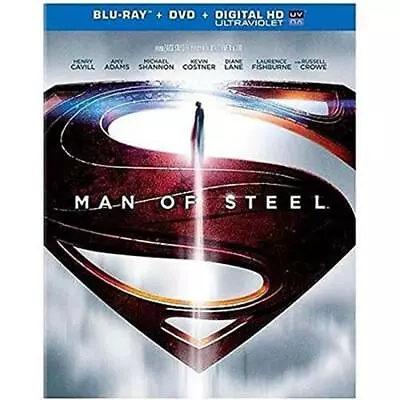 Man Of Steel (Blu-Ray) - DVD -  Very Good - Russell CroweChristopher MeloniAya • $6.99