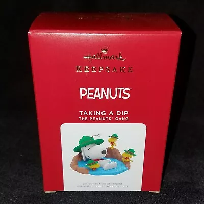 NEW Hallmark 2021 TAKING A DIP Peanuts SNOOPY WOODSTOCK SCOUTS Keepsake Ornament • $15.65