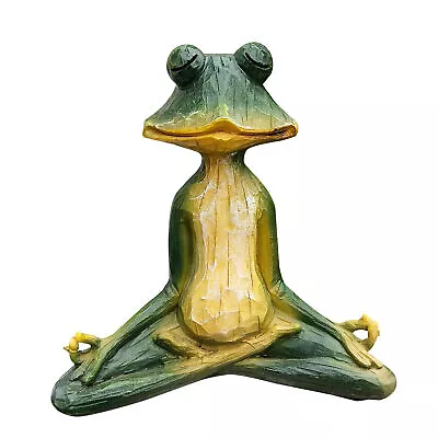 Resin Yoga Frog Ornament Frogs Statue Figurines Funny Garden Home Sculpture Gift • $23.09