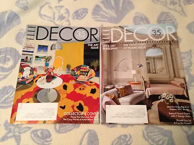 *LOT Of 2*ELLE DECOR MAGAZINE*MARCH 2024*APRIL 2024* • $2.95