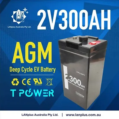 Brand New 2V 300AH AGM Sealed Deep Cycle Solar Battery Long Service Life 12-Year • $224.99